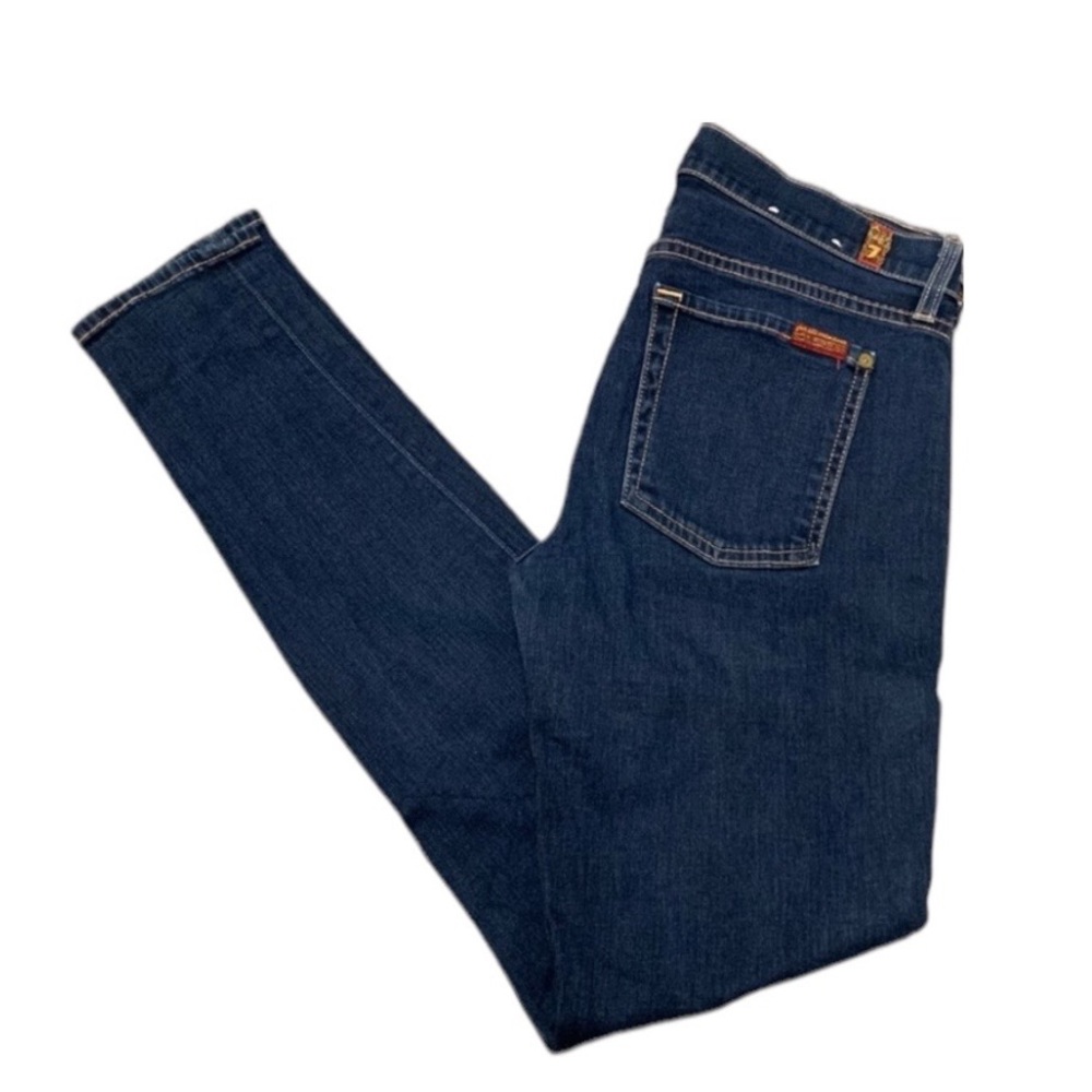 7 For All Mankind The Skinny Dark Wash Jeans Size 28 - Picture 6 of 7